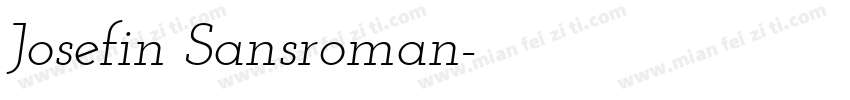 Josefin Sansroman字体转换
